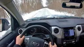 2020 Toyota Tundra TRD Pro CrewMax - Snowy POV Test Drive (Binaural Audio)