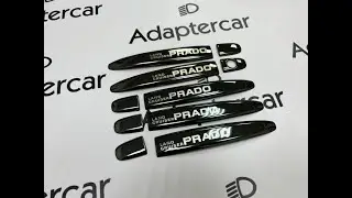 Накладки на ручки (черные) из нержавеющей стали Toyota Land Cruiser Prado 120 (2002-2009)