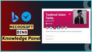 How To Create Microsoft Bing Knowledge Panel