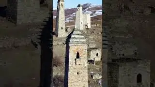 Башенный комплекс Эрзи в Ингушетии с дрона
