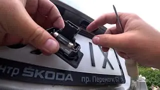 Fabia 2  Замена подсветки номера и габаритов. Видео инструкция