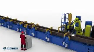 Robotic and automatic center  for freight car center sills assembly and welding TECHVAGONMASH