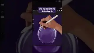 The easiest way to DRAW a GLASS bottle! 