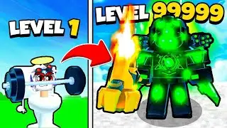 КАЧОК УНИТАЗ ПРОКАЧАЛСЯ В ТИТАН КАМЕРАМЕНА МАКСИМАЛЬНОГО УРОВНЯ! ROBLOX Titan Training Simulator