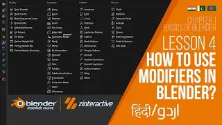 Lesson 4: How to use Modifiers in Blender? | Blender Course Chapter 1: Basics | Hindi | Urdu