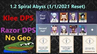 Genshin Impact | 1.2 Spiral Abyss Floor 12 9* (1/1/2021 reset) | No Geo Units
