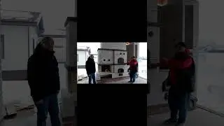 Барбекю с угловым камином
