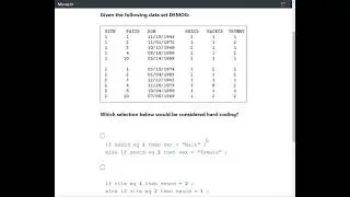 Hard-coding in clinical SAS: Sample question for Clinical Trials Programming Exam