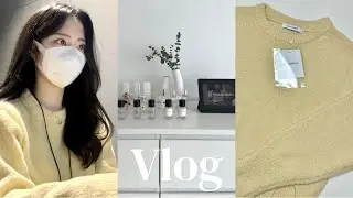 직장인 브이로그 | 겨울 니트 코디 | 데일리룩(룩캐스트 코트.이슈넘버.원로그.우알롱.베흐트.로엠.굿덴.시엔느 패딩백.탑텐) 일주일 출근룩 | 디자이너 브랜드 코트 하울