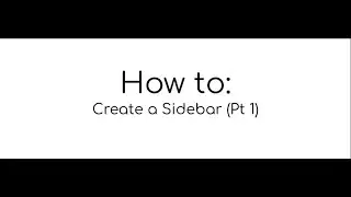 How to Create a Sidebar Pt 1 | Google Apps Script | Google Sheets