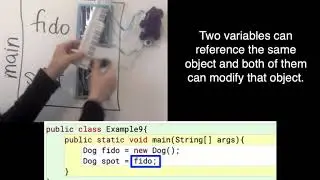 Java NM - Example 9: Two variables can reference the same object and both of them can modify it