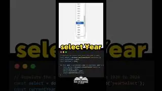 How to create a year selector button with HTML,CSS and JavaScript 