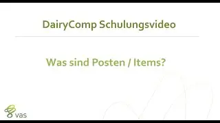 DairyComp | Was sind Posten / Items?