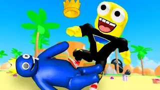 Радужные Друзья VS Качок! Симулятор Качка Lifting Heroes Роблокс