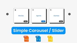 Create stunning Carousel / Slider using simple HTML CSS and JS