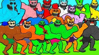 ALL SERIES EVOLUTION OF MUSCLE POPPY PLAYTIME 4! SMILING CRITTERS Cartoon Animation