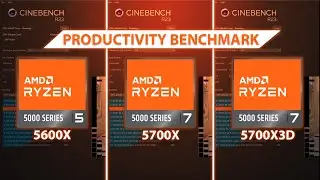 5600X VS 5700X VS 5700X3D - Cinebench, Adobe Premiere, Blender... | AMD RYZEN PRODUCTIVITY BENCHMARK
