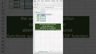 Excel SUMPRODUCT Function to Count Numbers #shorts