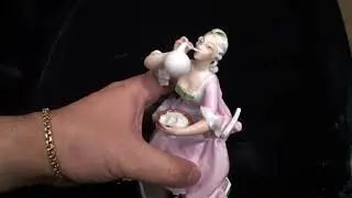 Датский фарфор девушка надувает мыльный пузырь. Бинг начало 20го века супер состояние на продажу