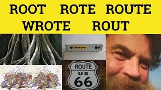 🔵 Rote Wrote Route Router Rout Router - Rote Meaning - Route Pronunciation - Rout Examples