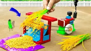 Diy tractor making mini threshing machine science project #4 | Diy mini pertrol pump | @Sunfarm