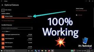 How to Add Wireless Display Feature Failed in Windows 10 | Wireless display Solution 100% working