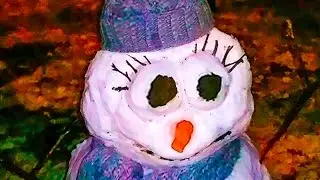 Зима снеговик своими руками 2015 Winter Snowman with his own hands in 2015