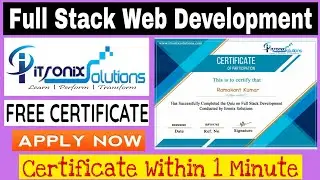 Full Stack Web Development Certificate - Itronix Solutions | Free Certificate