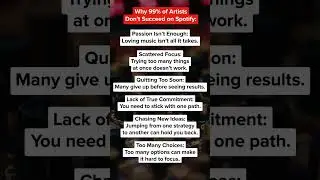 Why 99% of Artists Don’t Succeed on Spotify: Common Mistakes to Avoid!