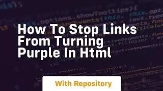 How to stop links from turning purple in html