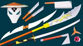 09 Origami Ninja Mask/Sword/Knife/Axe/Ring/Ninja Star