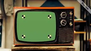 Old TV Zoom In focusing VFX Green Screen Film Making free video