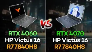 RTX 4060 vs RTX 4070 HP Victus 16 (R7 7840HS) FPS Kıyaslaması