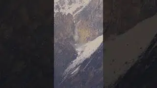 Avalanche in Himalaya, Him Pahiro [ Snow Avalanche ] in Roby Vallye  Gorkha Nepal. #shorts