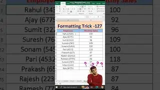 Formatting Trick -127 | Remove ( ) data 