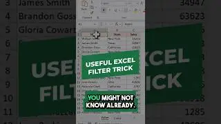 Excel Filter Trick You May Not Know #excel #exceltips #shorts