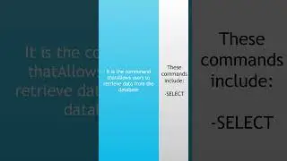 DQL commands in SQL #SQL #dbms #rdbms #interview
