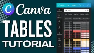 How To Make TABLES With Canva