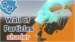 Wall of particles shader - Godot 4
