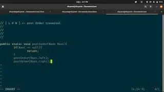 PostOrder traversal Code of tree #datastructures ||   @geeky-dps