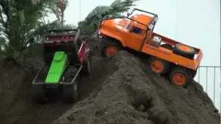 RC truck trial with 8x8 and 6x6 model trucks (Part 2)