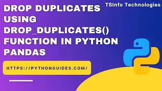 How to Drop Duplicates using drop_duplicates() function in Python Pandas | Drop_duplicate() function