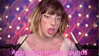 ASMR aggressive mouth sounds, scratching & delay