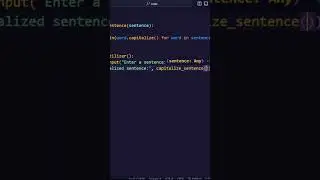 Sentence Capitalizer app in 10 sec using Python | python projects for beginners | 