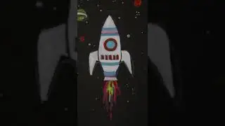 Easy Drawing for Kids | drawing and painting a rocket easy  