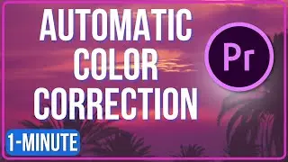 AUTOMATIC Color Correction in Premiere Pro #adobepremierepro