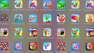 Tom Time Rush,Help Me Tricky Story,Number Master,Stickman Thief,Bowmasters,Subway Surf,Cat Boba Tea