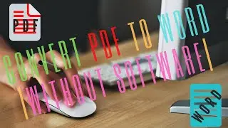 CONVERT PDF TO WORD |without software|