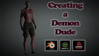I Model a Demon Using Blender, Character Creator, and Substance Painter