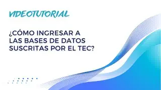 ¿Cómo entrar a las Bases de Datos del SIBITEC?